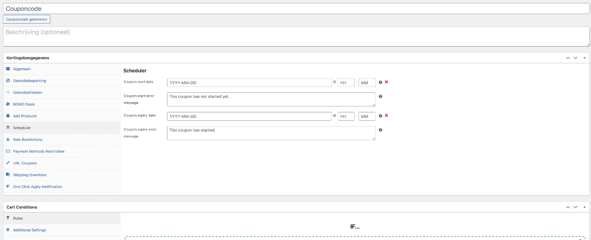 Verloop datum kortingscode
