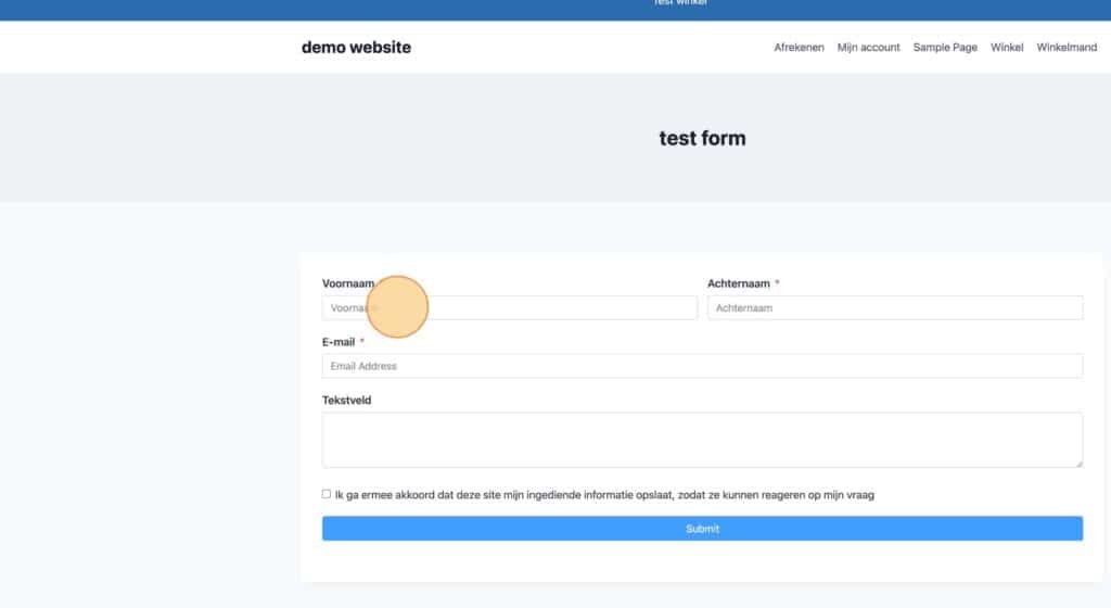 Stap 53 formulier testen